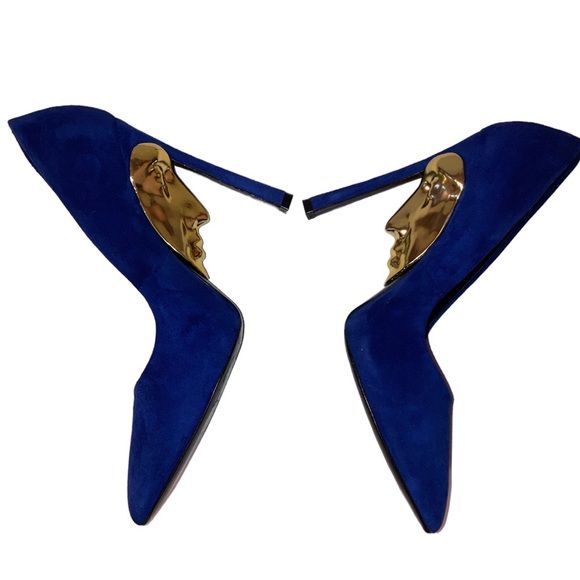 GANOR DOMINIC APOLLO 3D-DETAIL SUEDE PUMPS IN BLUE - Picture 5 of 16